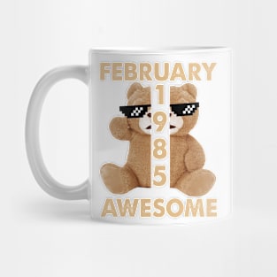 February 1985 Awesome Bear Cute Birthday Mug
